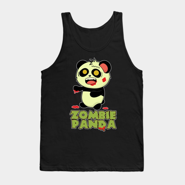 zombie panda Tank Top by aimey